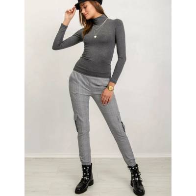 Rue Paris Blouse-R V-BZ-5210.19-dark gray šedá