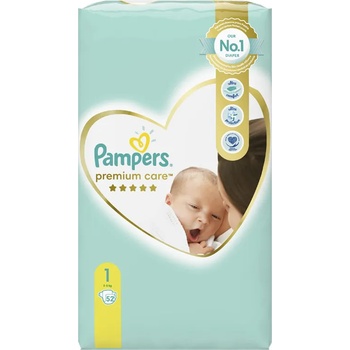 Pampers бебешки пелени, Номер 1, 2-5кг, 50 броя