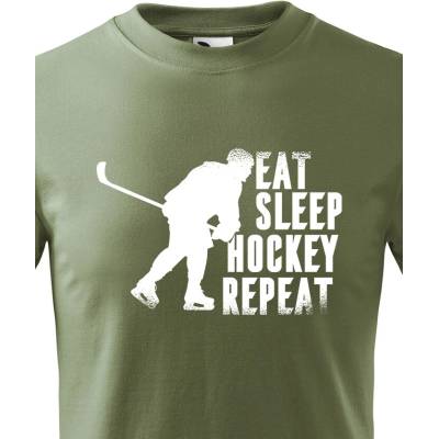 Dětské tričko Eat sleep hockey repeat MilitaryCanvas Dětské tričko Bezvatriko.cz 2690