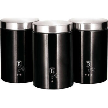 Berlinger Haus Комплект от 3 контейнера за съхранение Berlinger Haus, Черен / сребрист, 1, 9 л, BH 6296 (BH/6296)
