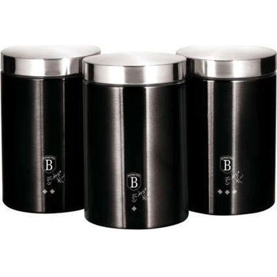 Berlinger Haus Комплект от 3 контейнера за съхранение Berlinger Haus, Черен / сребрист, 1, 9 л, BH 6296 (BH/6296)