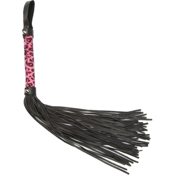 Image 1 of X Fun Кожено-велурен камшик "bicci pink leopard" 40 см