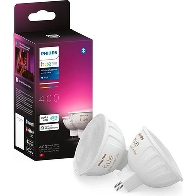 Philips Hue WACA LED žiarovka 6.3W sada 2ks GU5.3 MR16 12V 400lm 2200K-6500K RGB IP20 8719514491649