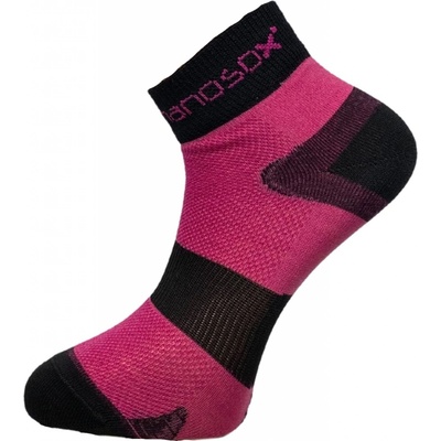 Nanosox SPORT CYCLON ponožky čierna a ružová