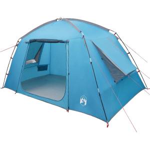 vidaXL Кабинна палатка с покрив Синьо 300 x 210 x 156 см Полиестер (42028511) Палатка
