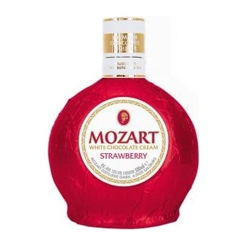 Mozart z bielej čokolády a jahôd 15% 0,5 l (čistá fľaša)