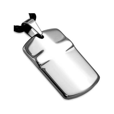 Šperky4U Wolframový přívěšek destička s křížkem TC1032