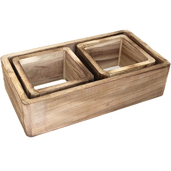 Horecano CN-Дървена стойка за блок маса 39x12x10cm БЕЖОВА (181157) (01981426)