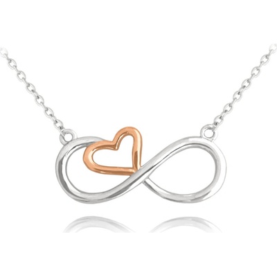 Minet Rose gold stříbrný forever love JMAN0391RN45