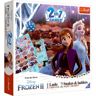 Trefl Soubor her 2v1 Člověče, nezlob se, Hadi a žebříky Frozen II/Ledové království II