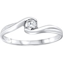 SILVEGO strieborný prsteň so Swarovski Zirconia B25021