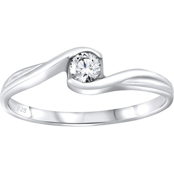 SILVEGO strieborný prsteň so Swarovski Zirconia B25021
