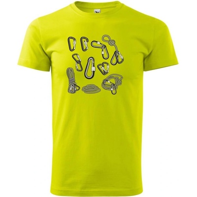 Horolezecké karabiny klasické pánské triko limetková – Zbozi.Blesk.cz