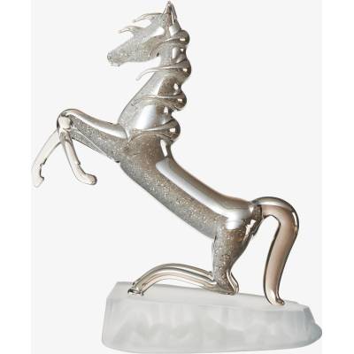 Skleněná figurka Mustang, kůň vysypaná českým křišťálem Preciosa
