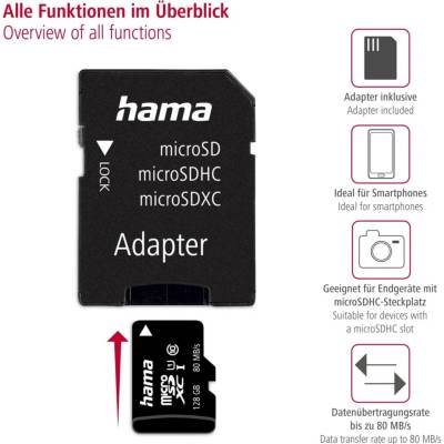 Hama MicroSDXC UHS-I 128 GB 001241580000