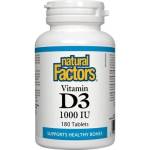 Natural Factors Витамин D3 - Силен имунитет, 1000 IU Natural Factors (1051 NF)