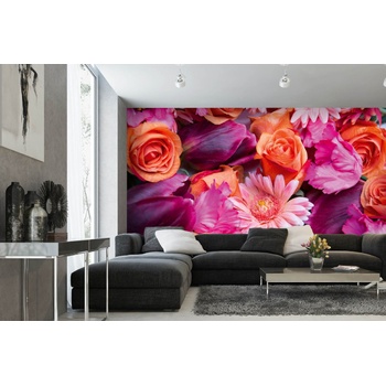 DIMEX ART s. r. o Самозалепваща се флизелинова фототапета красиви цветя 375 x 250 см