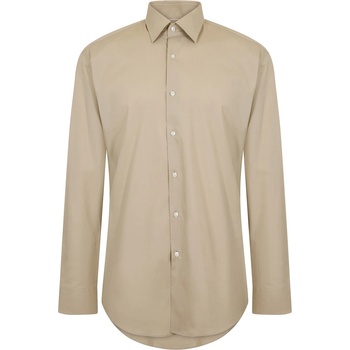 HUGO BOSS Men's HBB Hank Kent Shirt Precision Tailoring Comfort - Beige 286
