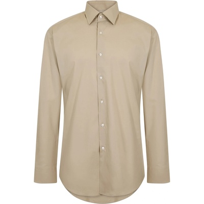 HUGO BOSS Men's HBB Hank Kent Shirt Precision Tailoring Comfort - Beige 286