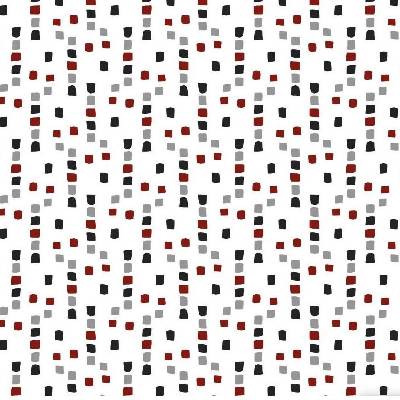 Obrus PVC 126C, metráž, 20 m x 140 cm, dekoratívne štvorčeky sivo-červené, IMPOL TRADE