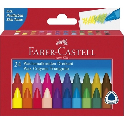 Voskovky Triangular set 24 ks barevné