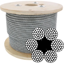 Oceľové lano 6x37+FC pozinkované, na cievke DIN 3066 10 mm 6x37+FC (textilná duša) 100 m
