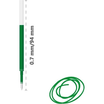 Milan Náplň gelová MILAN Gel Touch 0.7 mm zelená 446024