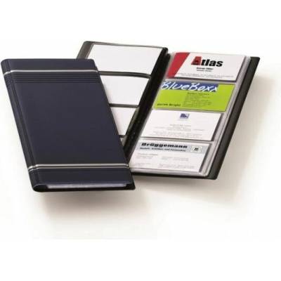 Durable vizitkár Visifix s prúžkami tmavomodrý