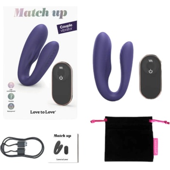 Image 1 of Love to Love Match up - акумулаторен радиодвойка вибратор (лилав)
