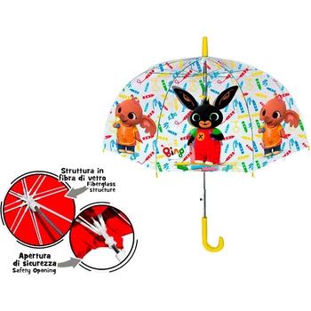 Perletti Zajíček Bing deštník dětský průhledný