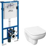 Jika Deep - Комплект от предстена инсталация и висяща тоалетна, безрамна, DualFlush, бяла H6006140000002 (H6006140000002)
