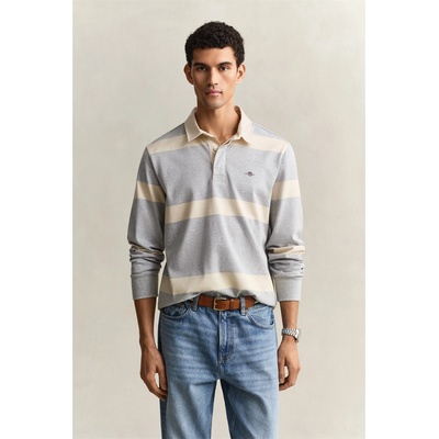 Gant Gant Striped Rugger Sn62 - Grey Melange 93