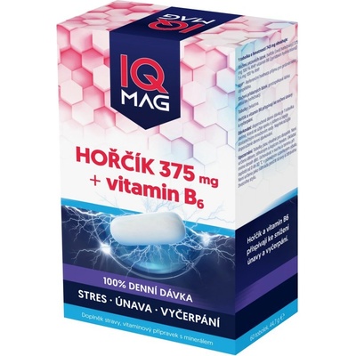 IQ Mag hořčík 375 mg + B6 60 kapslí