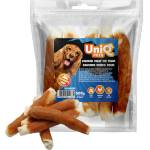 Uniq Pets Dog Snacks chicken meat on thick rawhide sticks 20cm - Дебела rawhide сърцевина с пилешко покритие 500gr