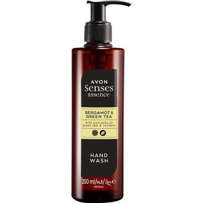 Avon Senses tekuté mýdlo Essence s vůní bergamotu a zeleného čaje 250 ml