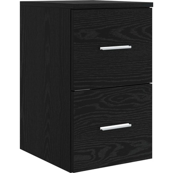 vidaXL Банков шкаф Междинен Черен дъб 30 x 44, 5 x 50 см (890375)