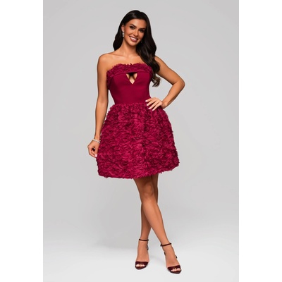 Edoti Evening dress LA-OM-DL tmavočervená
