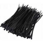 Lamex Wristbands clamp. 15cm x 3, 6mm/100pcs black