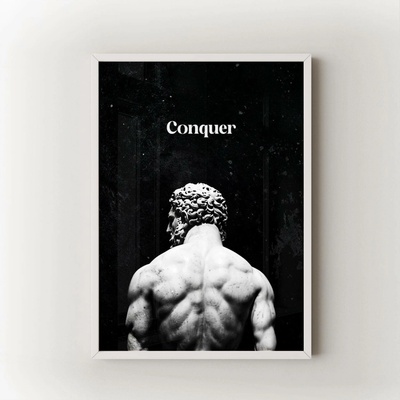 Conquer Velikost: 70x100 cm, Rám: Bílý