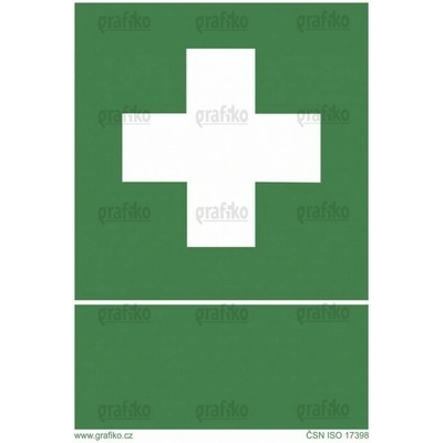 Grafiko | První pomoc - Text obrázku (tabulka s vlastním textem), Materiál Hliník, Rozměr 297x210mm