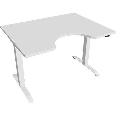 Hobis Office Pro psací stůl Motion MS ERGO 2 Šířka: 120 cm, Barva desky: bílá, Barva kovu: bílá RAL 9016 Šířka 120-180 cm / 27 barevných variant