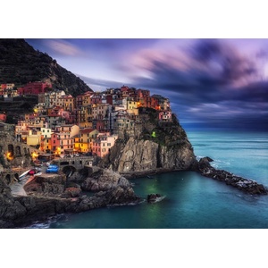 Enjoy - Puzzle Manarola at Dusk, Cinque Terre, Italy - 1 000 piese
