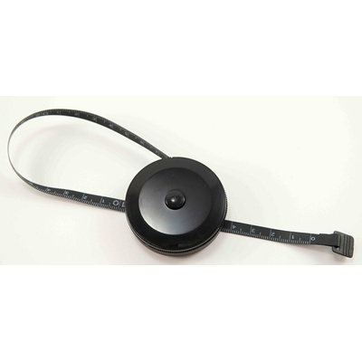 Krejčovský meter - sťahovací - čierny - dĺžka 150 cm