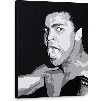 Ručne maľovaný POP Art obraz Muhamad Ali - 50x70 cm