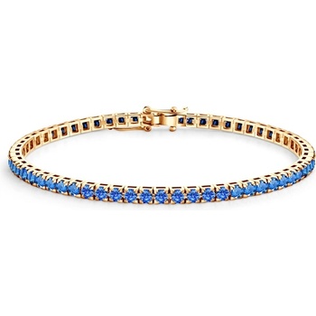 SAVICKI Тенис гривна Luminy 3, 0 мм: злато, сини сапфири