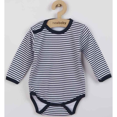 NEW BABY Dojčenské body New Baby Classic II s modrými pruhmi