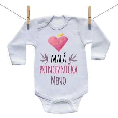 Boodyy Body s dlhým rukávom Malá princeznička s menom