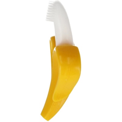 Bam-Bam Teether силиконова четка за зъби с гризалка 4m+ Banan