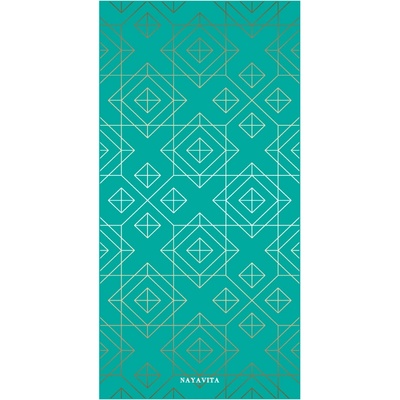 Nayavita Funkční sportovní ručník Teal Lines 100 x 50 cm