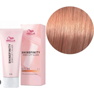 Wella Professionals Shinefinity Zero Lift Glaze demi-permanentní barva na vlasy 07/34 Paprika Spice 60 ml